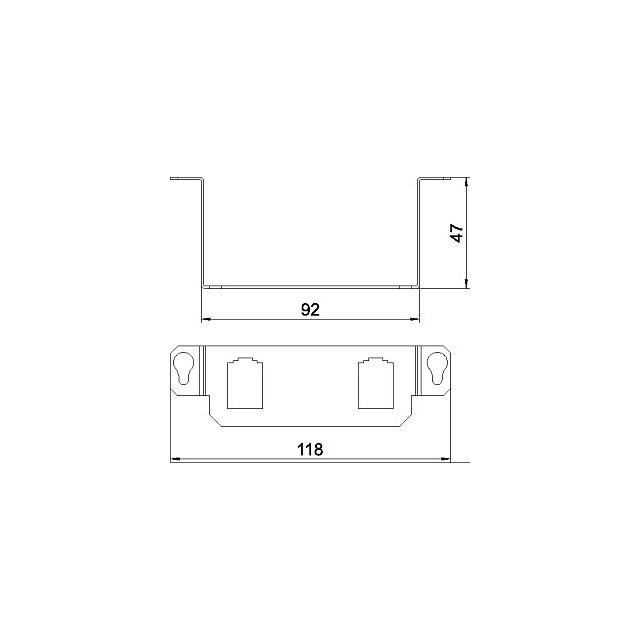 MTGE2 15 2B, Wspornik montażowy dla GE2 15, 2xtyp B
