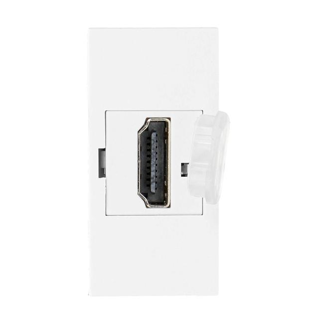 NOEN HDMI, gniazdo modułowe 22,5x45mm HDMI z zaślepką zabezpieczającą, białe OR-GM-9010/W/HDMI ORNO