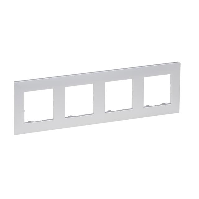 Niloe Step - ramka poczwórna 4x- kolor aluminium, Legrand