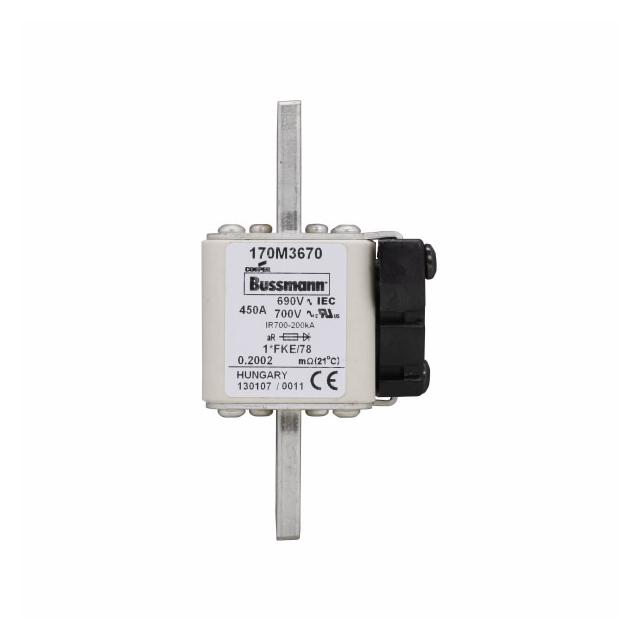 FUSE 450A 690V 1*FKE/78 AR UC Wkładka szybka 450A AC 690V rozmiar 1 45x59x110 mm aR, 170M3670 EATON
