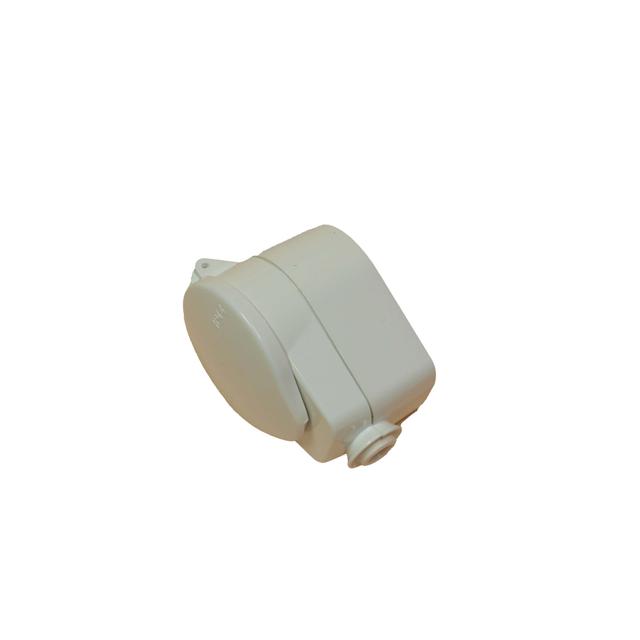 WTYCZKA JEDNOFAZOWA KĄTOWA Z TWORZYWA 2P+Z 10/16A Gniazdo z pokrywą2P+Z 10/16A 250V 9002224 PCE