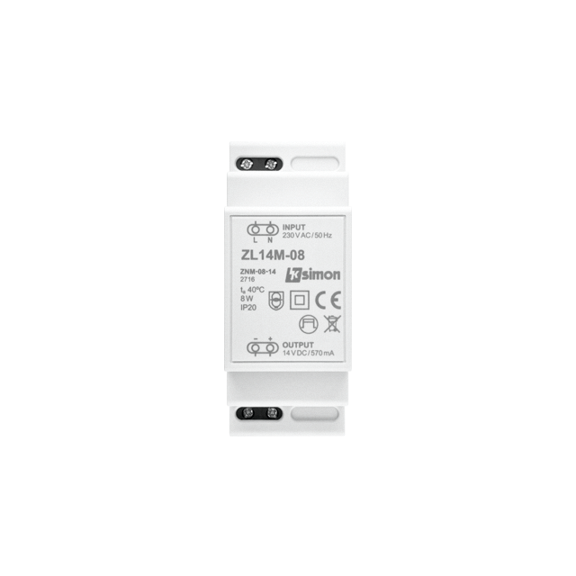 Simon 54 Zasilacz LED modułowy 14V DC 8W ZL14M-08 KONTAKT