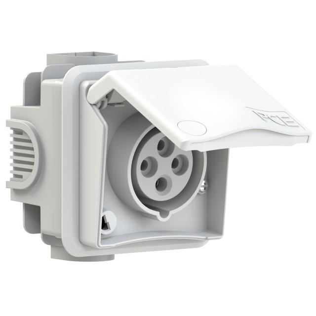 GNIAZDO ZABUDOWANE SERIA DESIGN IP44 gniazdo podtynkowe przelotowe 16A 3P+Z 400V 884-6v PCE