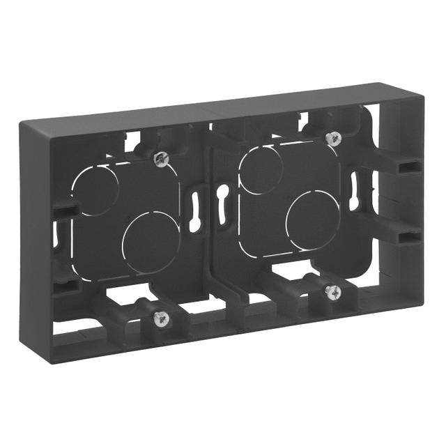 Niloe Step - puszka natynkowa podwójna- kolor stalowy, Legrand