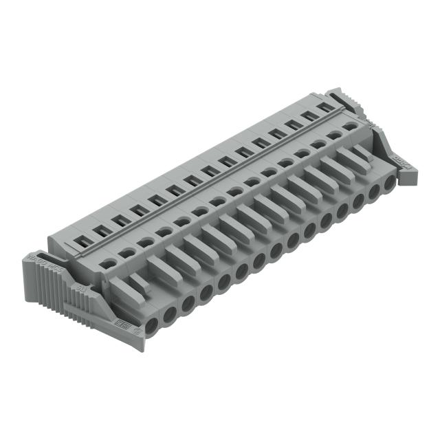 MCS-MIDI Classic gniazdo 15-bieg. szare raster 5 mm /25szt./ WAGO