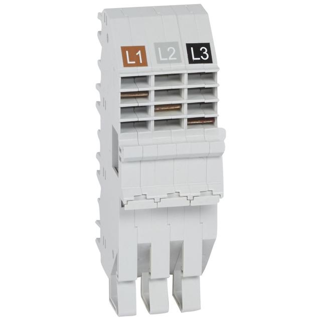 HX3 PODSTAWA WTYKOWA DOAPARATÓW MODUWOŁYCH DX3 1 MODUŁ NA BIEGUN 3P, Legrand