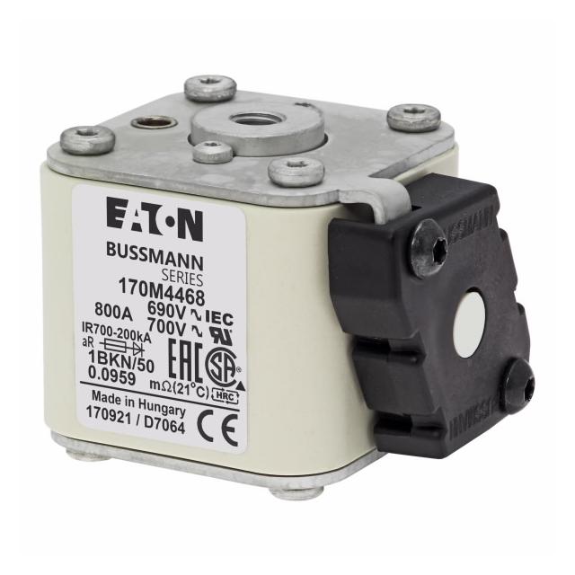 FUSE 800A 690V 1BKN/50 AR UC Wkładka szybka 800A AC 690V rozmiar 1 53x69x51 mm aR IEC UL, 170M4468 E