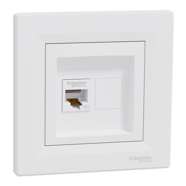 Asfora, gniazdo komputerowe RJ45 kat.5e, UTP, biały EPH4300121