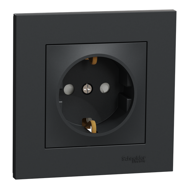 Miluz ED, Gniazdo zasilające schuko 16A, antracyt