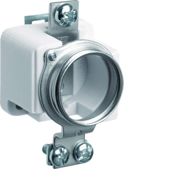 Gniazdo bezp. ceram. DIII E33 1P 63A 500V TS35 zac.śr. M5 pałąk. 25mm2 LE33K-KS HAGER