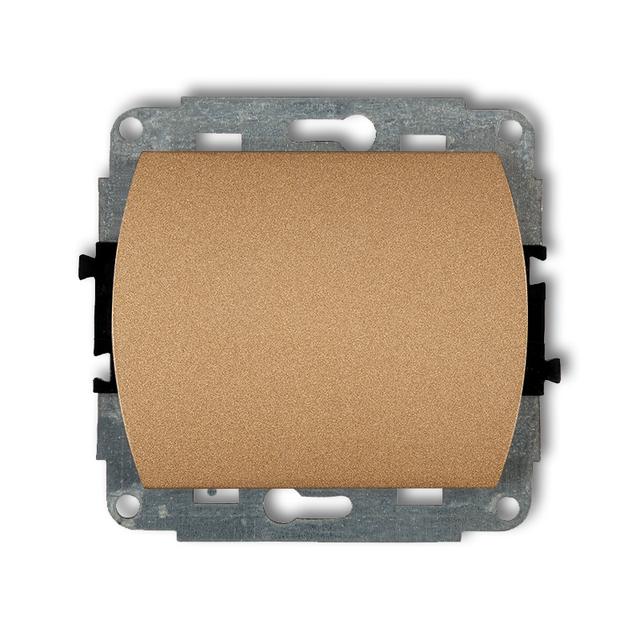 TREND Mechanizm łącznika schodowego (jeden klawisz bez piktogramu) złoty metalik