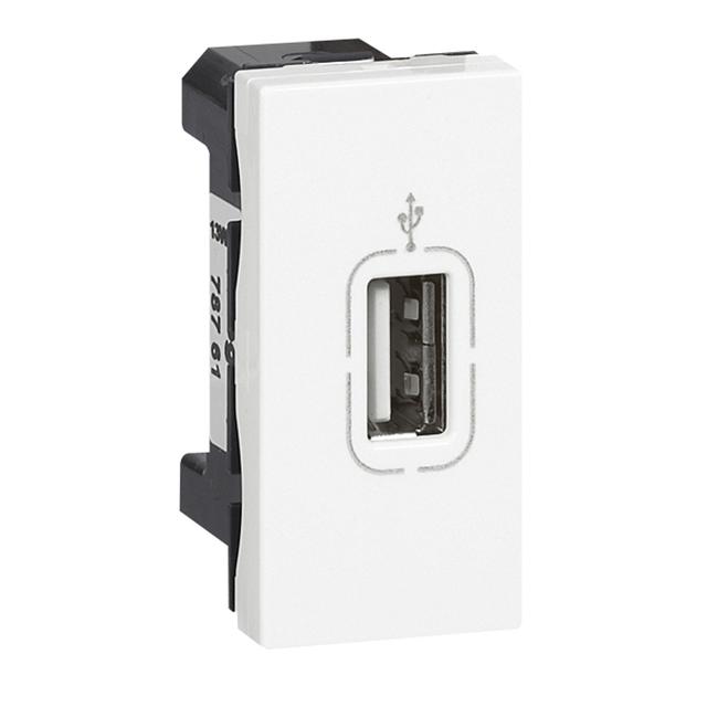 Mosaic Gniazdo Usb - 1 Moduł Białe Żeńskie 078761 LEGRAND
