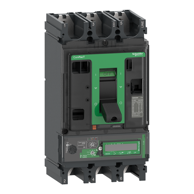 Wyłącznik, ComPacT NSX, NSX630N, Mic7.3E, 570A, 3P, 50kA, Vigi