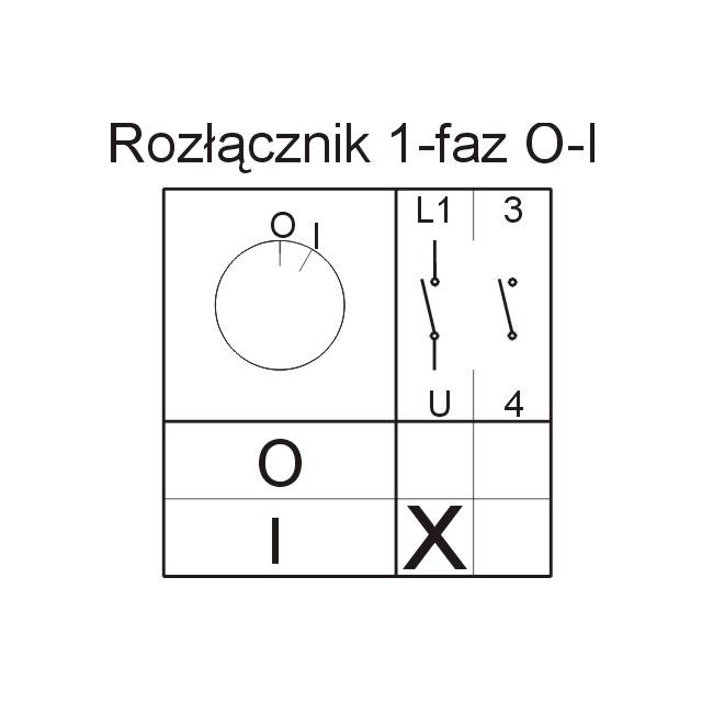 Łuk E12-53/5 0-I 1-fazowy na kłódkę IP-65