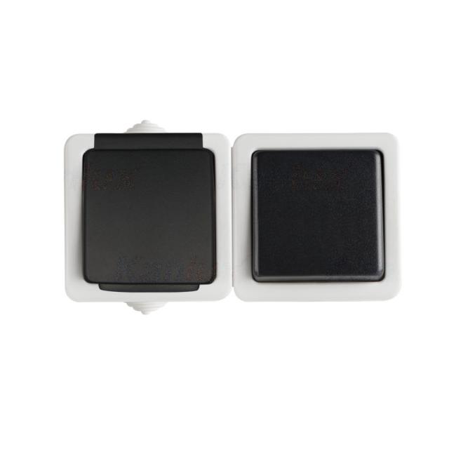 ŁĄCZNIK JEDNOBIEGUNOWY+GNIAZDO 2P+Z TEKNO 05-3120