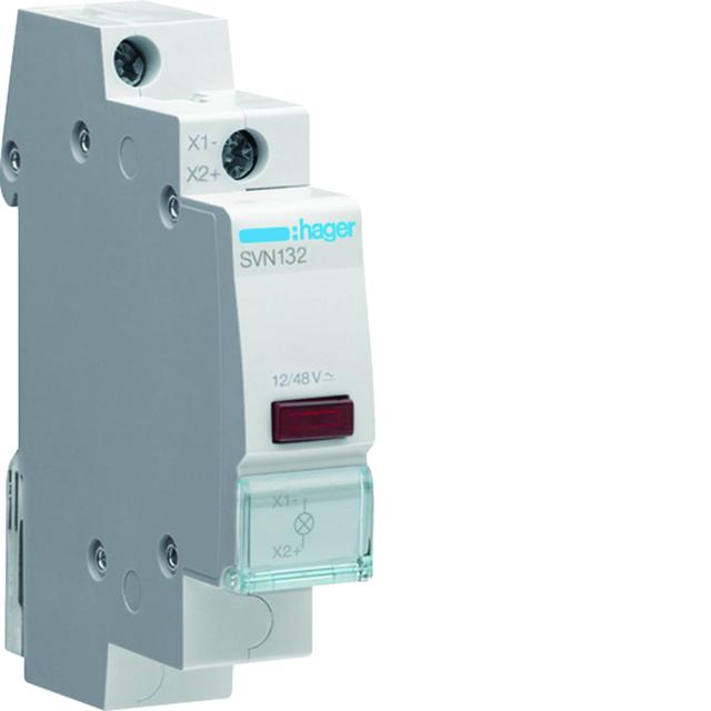 Lampka sygnalizacyjna LED czerwona 12-48VAC/DC SVN132 HAGER