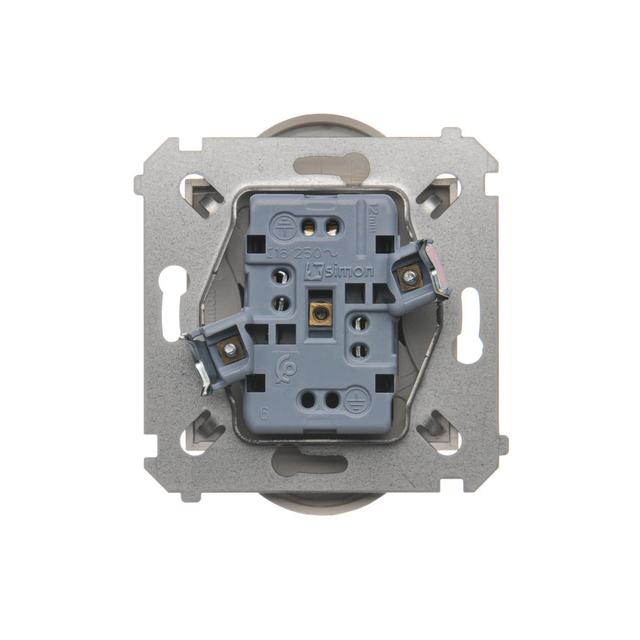 Simon 54 Gniazdo podwójne z/u z przesłonami 16A z. śrub. złoty mat