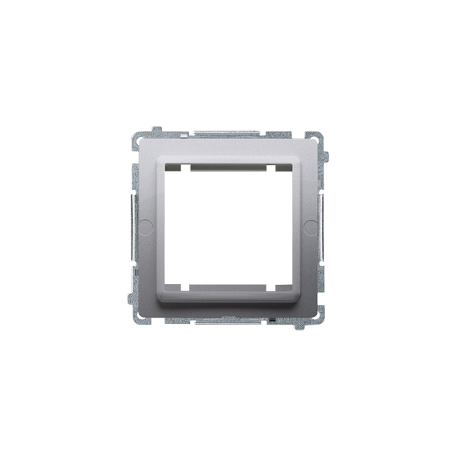 Simon Basic Adapter (przejściówka) na osprzęt standardu 45 × 45 mm. Montaż do puszki na łapki i wkręty stal inox BMA45M/21 KONTAKT