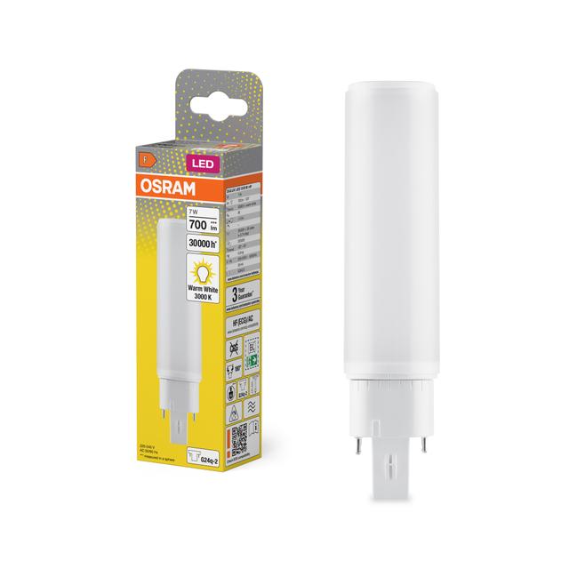 DULUX D E LED FR 18 ECG, AC mains 7W 830 G24q-2 TRZONKI SPECJALNE LEDVANCE