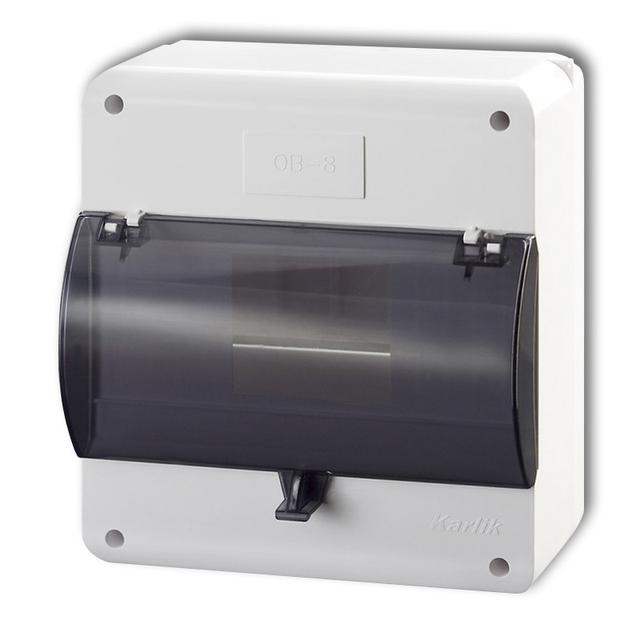 Rozdzielnica niskonapięciowa 8 modułowa z zerem i klapką biała