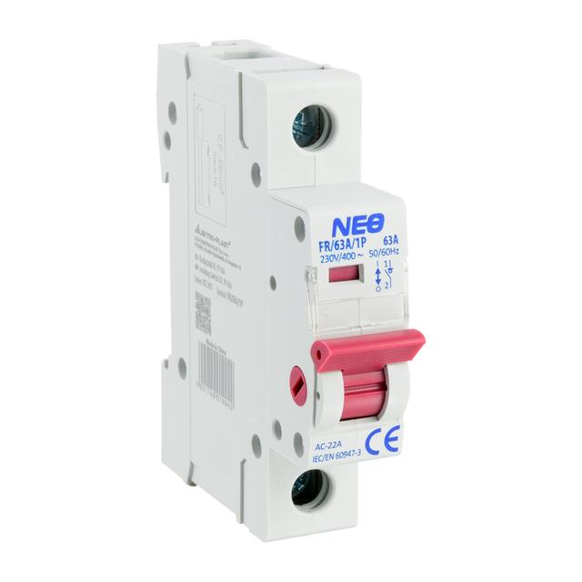Rozłącznik izolacyjny modułowy 1P 63A DL 1P 63A FR/63A/1P 87.101 OPATÓWEK