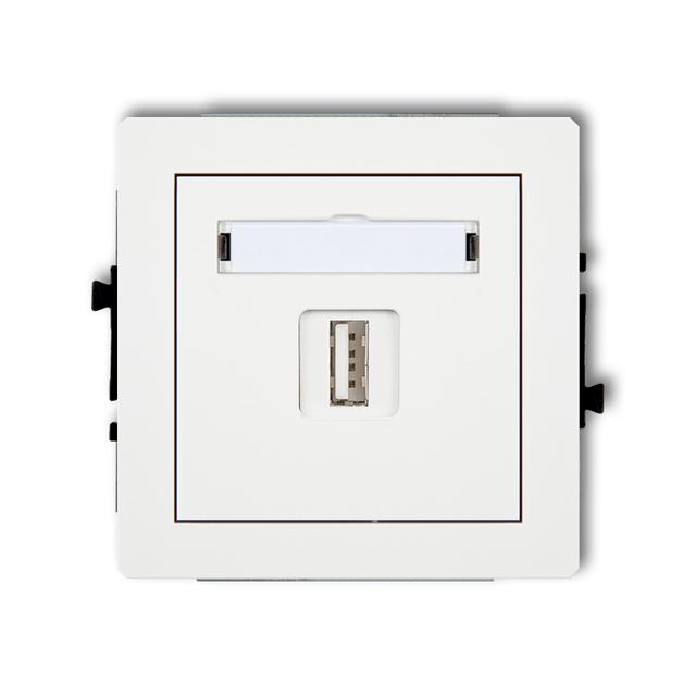 DECO Mechanizm gniazda pojedynczego USB A-A 3.0 biały mat