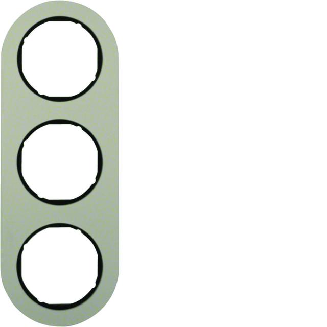 R.classic Ramka potrójna aluminium/czarny Berker 10132084 WLD9300AB HAGER