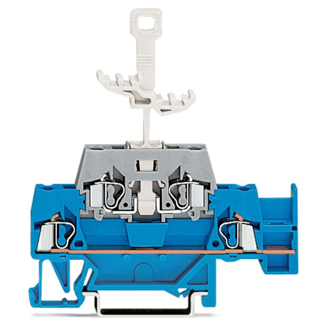 złączka dwupiętrowa L/rozłączalna 2,5 mm2 niebieska/szara