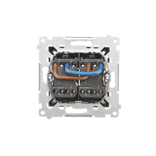 Simon 54 Łącznik dwubiegunowy podwójny 16A z. śrub. antracyt