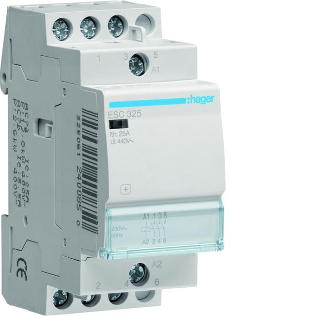 Stycznik modułowy 230V AC 3Z 25A AC-7A B ESC325 HAGER