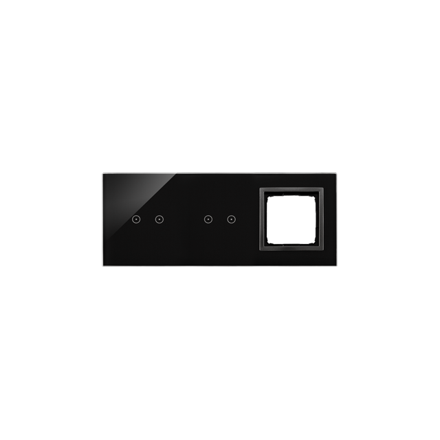 Simon 54 Touch Panel dotykowy S54 Touch 3 moduły 2 pola dotykowe poziome + 2 pola dotykowe poziome + 1 otwór na osprzęt S54 zastygła lawa DSTR3220/73 KONTAKT