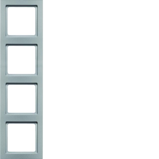 BERKER Q.3 Ramka poczwórna aluminium aksamit lakierowana 10146094 HAGER