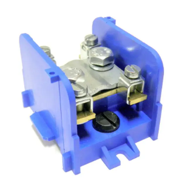 LZ1*70/16P ,  Odgałęźnik instalacyjny 1-segmentowy (zacisk: 1x70mm2 - 4x16mm2)/ z pokrywą, niebieski