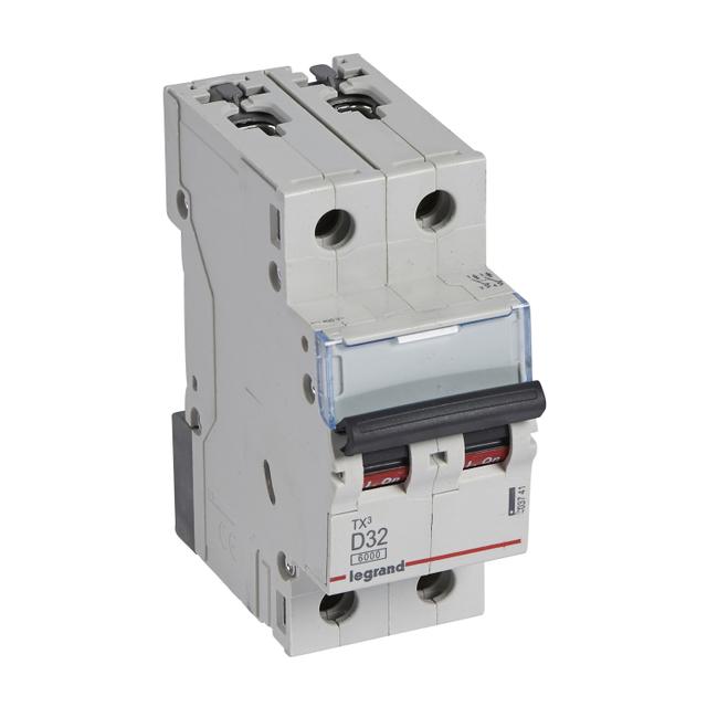 Wyłącznik Nadprądowy S 302 2P D32A 6kA TX3 403741 LEGRAND