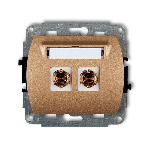 TREND Mechanizm gniazda głośnikowego pojedynczego (typu banan - czerwony i czarny, pozłacany, 4 mm2,