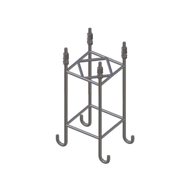 Zbrojenie ze śrubami 4xM24 do fundamentu betonowego, do masztów odgromowych UFL 13,35 / 16,35 / 19,3