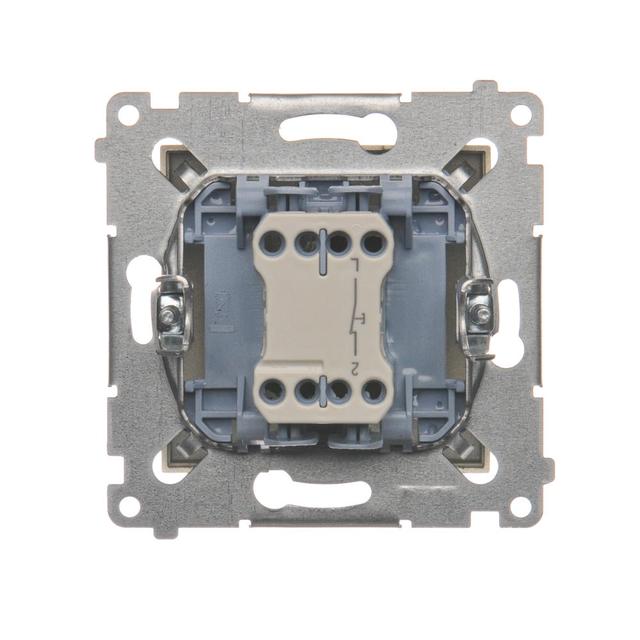 Simon 54 Przycisk pojedynczy rozwierny bez piktogramu 10A szybkozłączka złoty mat