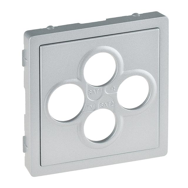 VALENA LIFE PLAKIETKA GNIAZDA TV-RD-SAT-SAT ALUMINIUM, Legrand