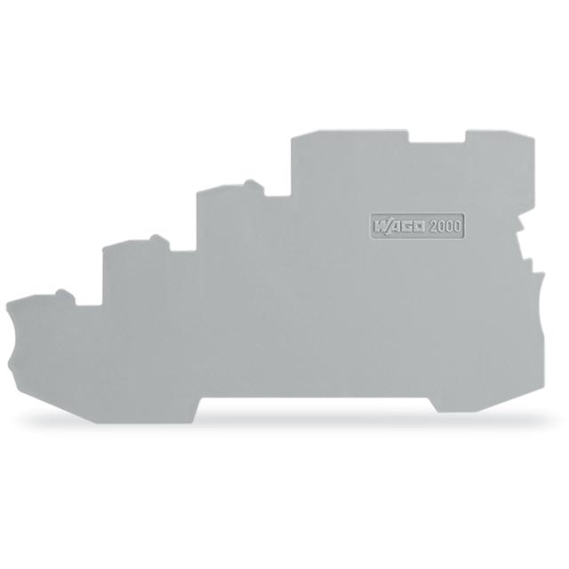 Ścianka końcowa/wewnętrzna gr. 1mm do złączek 4-przewodowych szara /25szt./ 2000-5491 WAGO
