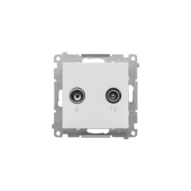Simon 55 Gniazdo antenowe R-TV przelotowe 10dB 1x Wejście: 5÷862 MHz Jasnoszary mat