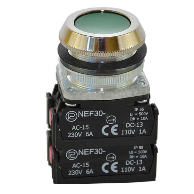 Przycisk NEF30-KX3Y/W3 zielony