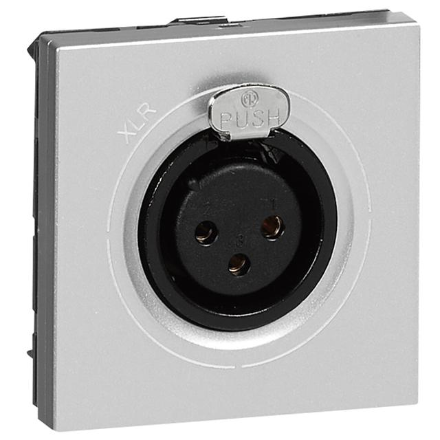 Mosaic Gniazdo Audio Xlr-3 - 2 Moduły Aluminium Żeńskie Neutrik 079255 LEGRAND