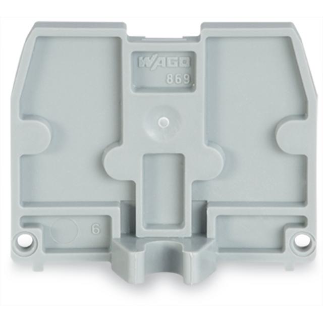 ścianka końcowa szara z mocowaniem śrubowym