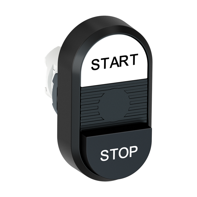 Przycisk podwójny START-STOP zielone pole podświetlany MPD19-11G