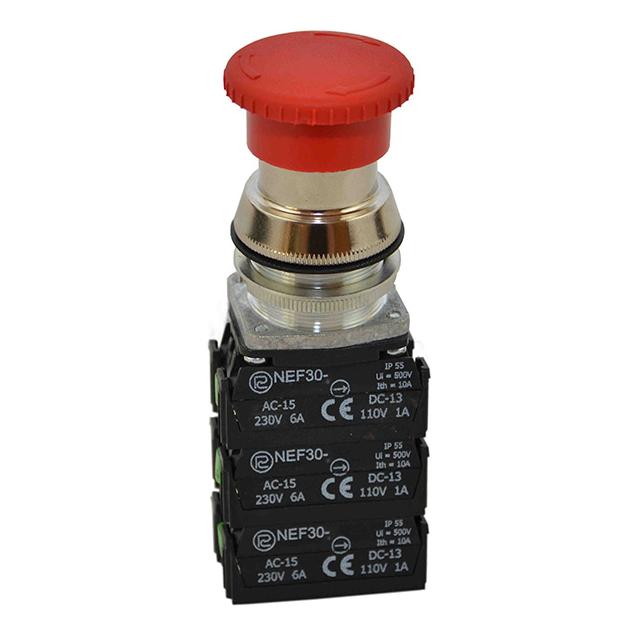 Przycisk NEF30-DRp3X3Y czerwony W0-NEF30-DRP 3X3Y C PROMET