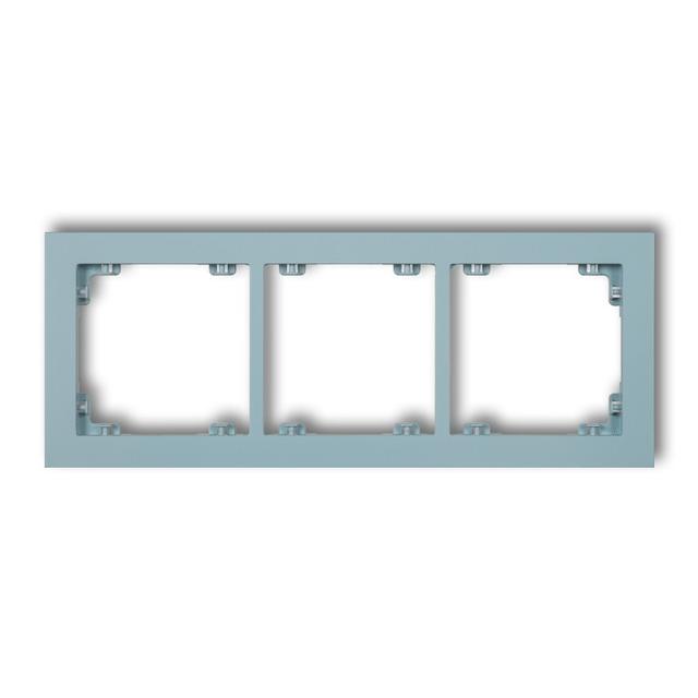 DECO Ramka uniwersalna potrójna z tworzywa DECO Pastel Matt lazurowa