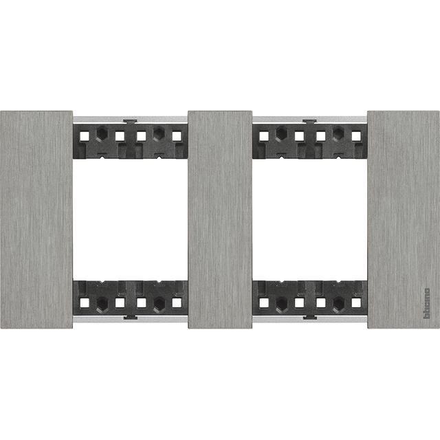 Living Now - Ramka 2x2 Moduły - Steel Bticino  KA4802M2ZG LEGRAND