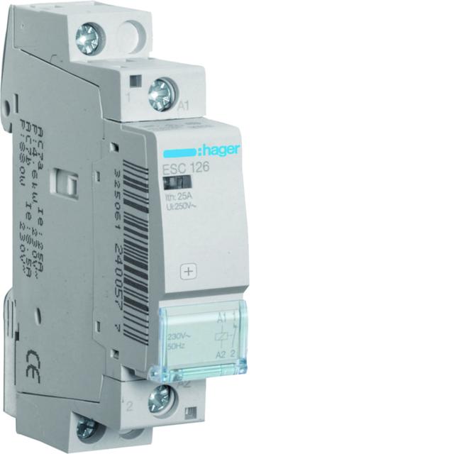 Stycznik modułowy 230V AC 1R 25A AC-7A B ESC126 HAGER