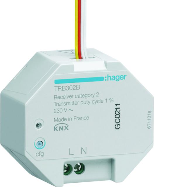 KNX q/e/s 2-kanałowe wejście przyciskowe 230 V TRB302B HAGER