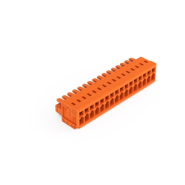 MCS-MINI Classic gniazdo 16-bieg. pomarańczowe raster 3,81 mm /25szt./ WAGO